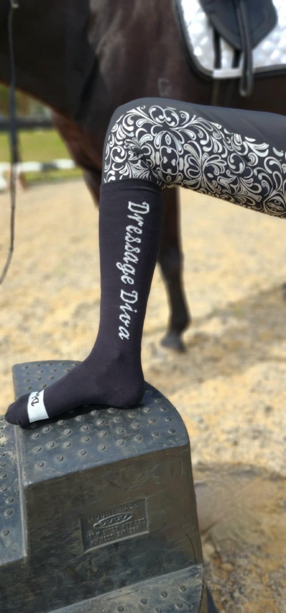 Black Equestrian Socks